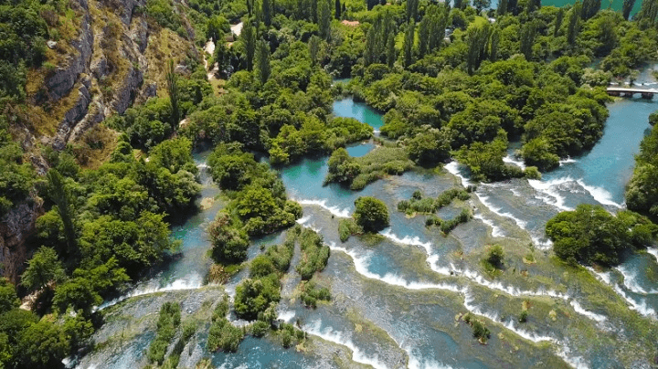 Picture of cascading river Krka.