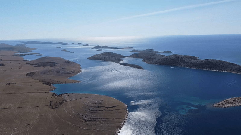 Drone picture of the amazing Kornati National Park.