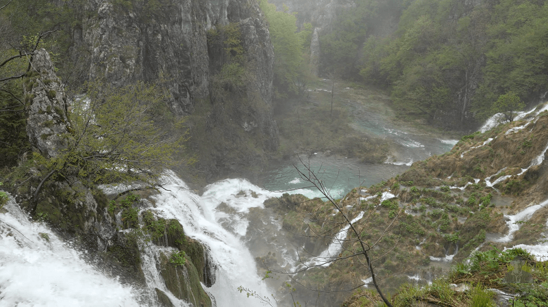 Picture of waterfalls in NP Plitvice Lakes.