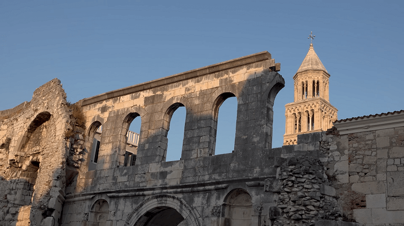 Picture of ancient ruins in Diocletian’s Palace, Split.