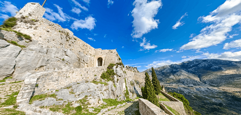 The walls of Klis Fortress.