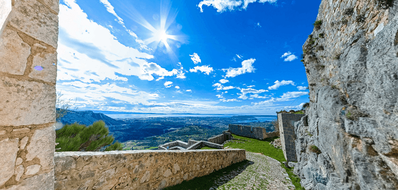 Picture of the view from Fortress Klis.