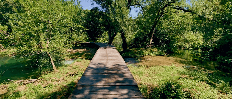 Boardwalk in Krka National Park.