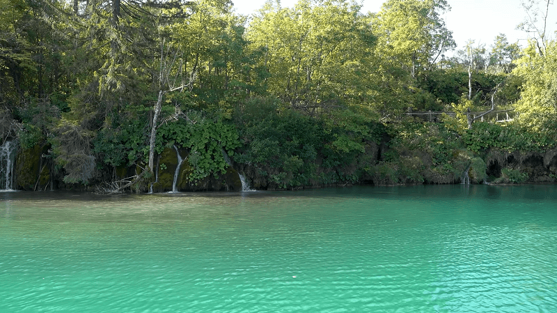 Picture of one of the lakes at Plitvice.